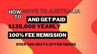 Work and Study in Australia 🇦🇺 | $135,000 salary | Relocate with Family | Australia Work permit