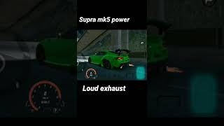 Supra mk5 power loud exhaust car parking multiplayer | shorts !!!