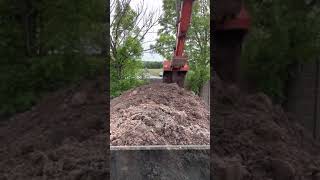 Kubota kx080 Stockpiling material point of view