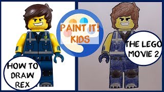 How to Draw a Lego Man: Rex Dangervest from The Lego Movie 2 - Easy Step By Step