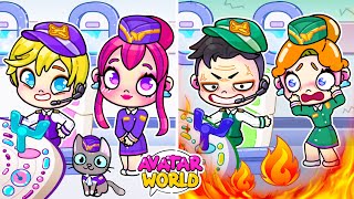 Good And Bad Pilot ✈️ Fly Attendant Avatar World | Sad Story | Pazu