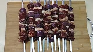 AMAZING DELICIOUS FRIED BEFF LIVER!  DELICIOUS COW KEBAB RECIPE! BEST DISH IN THE WORLD!