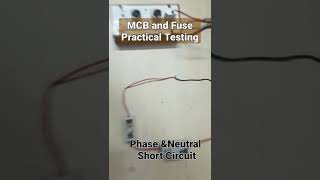 MCB and Fuse Practical Testing | Fuse Vs MCB