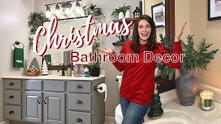 CHRISTMAS DECORATING IDEAS FOR YOUR BATHROOM | GUEST BATHROOM + POWDER ROOM DECORATE WITH ME