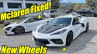 Fixing My Broken Mclaren 720S And Installing New wheels On the C8!