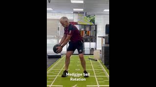 Medicine ball shovel rotator. Core rotation exercise. #gaa