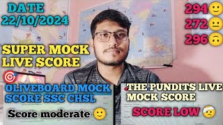 All Live Mocks Score | Ssc Cgl | Ssc Chsl |