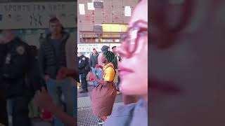 Ghanaian dancer at Times Square