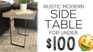 DIY Modern Rustic End Table