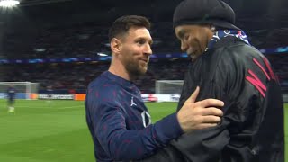 Messi meets Ronaldinho at Psg vs Leipzig match - psg leipzig 3-2