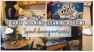 EARLY MORNING ⛅️ CLEAN WITH ME // CLEANING MOTIVATION // SPEED CLEANING