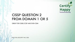 CISSP Practice Question 2 for Domain 1