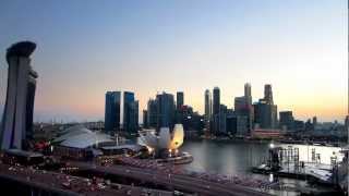 Singapore Flyer - Marina Bays Sands Casino - Timelapse