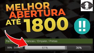 A MELHOR ABERTURA no XADREZ até 1800 de RATING com ESTATÍSTICA Atualizada