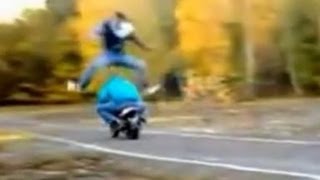 Jumping a pit bike (stupidly late)