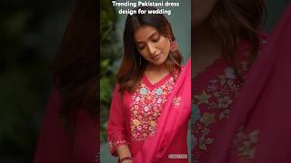 Trending Pakistani dress design for wedding #fashion #trending #partywear #designwear #shorts #music