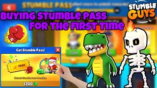 BUYING STUMBLE PASS FOR THE FIRST TIME 😱🔥 GOT *SPECIAL* SKINS ☠️🐉 | GodEviL Gaming | STUMBLE GUYS