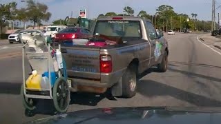 Pool boy doesn't understand double left turn lanes