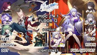 E6S5 Jiaoqiu and E6S5 Robin | 3 Stars | Honkai Star Rail | 2.4.1 | MoC 12 : Floor 12 - 0 Cycle