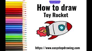 How to draw Rocket Toy in easy steps | #easystepdrawing