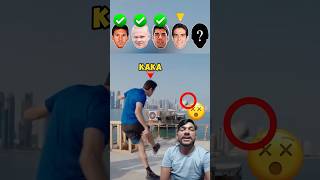 Trick-Shot Challenge + Tony Kroos🎯🥶 #messi #suarez #kaka #haaland #soccer