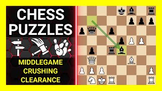 Chess Puzzles to Practice. Themes: Middlegame, Crushing, Clearance. Learn Chess