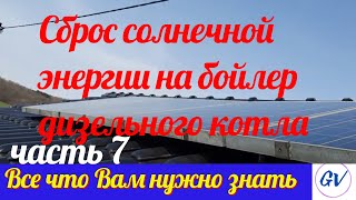 Сброс излишков солнечной энергии с аккумулятора на бойлер через умный дом.