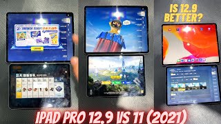 iPad Pro 12.9 Vs iPad Pro 11 inch Pubg Test | iPad Pro 2021 11Inch Vs Ipad Pro 2021 12.9 Inch Pubg!