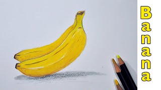 How to Draw a Banana Step by step | Draw Easy.