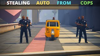 Stealing  Auto 🤣😂😂 From Cops #shorts#youtubeshorts | Somioo