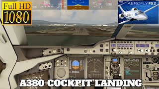 Airbus A380 | cockpit landing | Los angeles INTL-KLAX