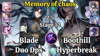 E0S0 Blade Duo Dps & E0S0 Boothill Hyperbreak Memory of chaos stage 12 Clear / HSR