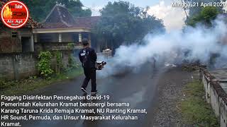 Saat Fogging Disinfektan Covid-19 di Kelurahan Kramat Nganjuk tiba-tiba terjadi... ???