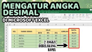 Cara Mengatur Angka Desimal di Microsoft Excel | Number Decimal Place