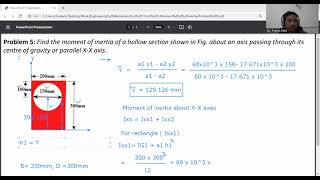 Problem 5-  Moment of inertia of a hollow section/Engineering Mechanics