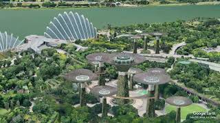 360 Virtual Tour of Gardens by the bay, Singapore | Google Earth Studio