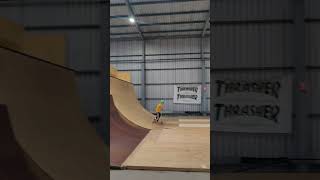 Parker dropping in at Parrey Skatepark And Newcastle Scooter Skate Bmx Shop