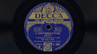 "It Don't Mean A Thing" - Stephane Grappelly and his Hot Four (1935) f/ Django Reinhardt ️‍🔥🎸🎻