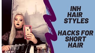 INH Hair Ponytails! (Short hair hacks!) Insert Name Here Hair Extensions Review