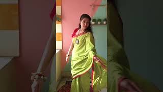 Saraswati Puja Saree Styling 😍😍 #ytshorts #sareestyling #stylingideas