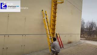 Fiberglass extension ladders