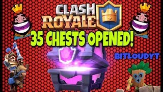 Clash Royale 35 CHEST OPENINGS! LEGENDARY - GIANT -