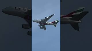 Emirates A380 Flying overhead