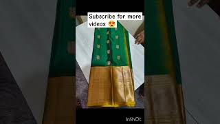 Latest model silk saree 😍my mother saree 😍 green saree#shortvedio#vairalvideo#