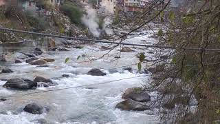 live manikaran temple hot water spring water kasol  Himachal Pradesh