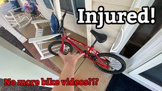 I got injured on my Diamondback Viper X BMX Bike! No more bike videos?!?