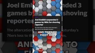 Joel Embiid SUSPENDED After Pushing Reporter | 'He Was Tripping With That Back-to-Back Talk' #shorts