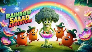 The Rainbow Salad Adventure! | Fun Cartoon Veggies Song for Kids