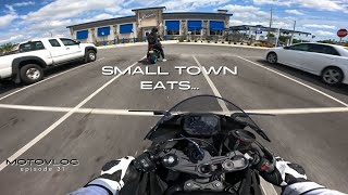 Small Town Eats... Kinda (Yamaha Mt07 / Kawasaki zx6r)