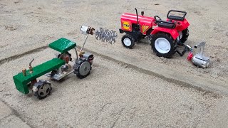 diy tractor Spading Machine | tractor ploughing